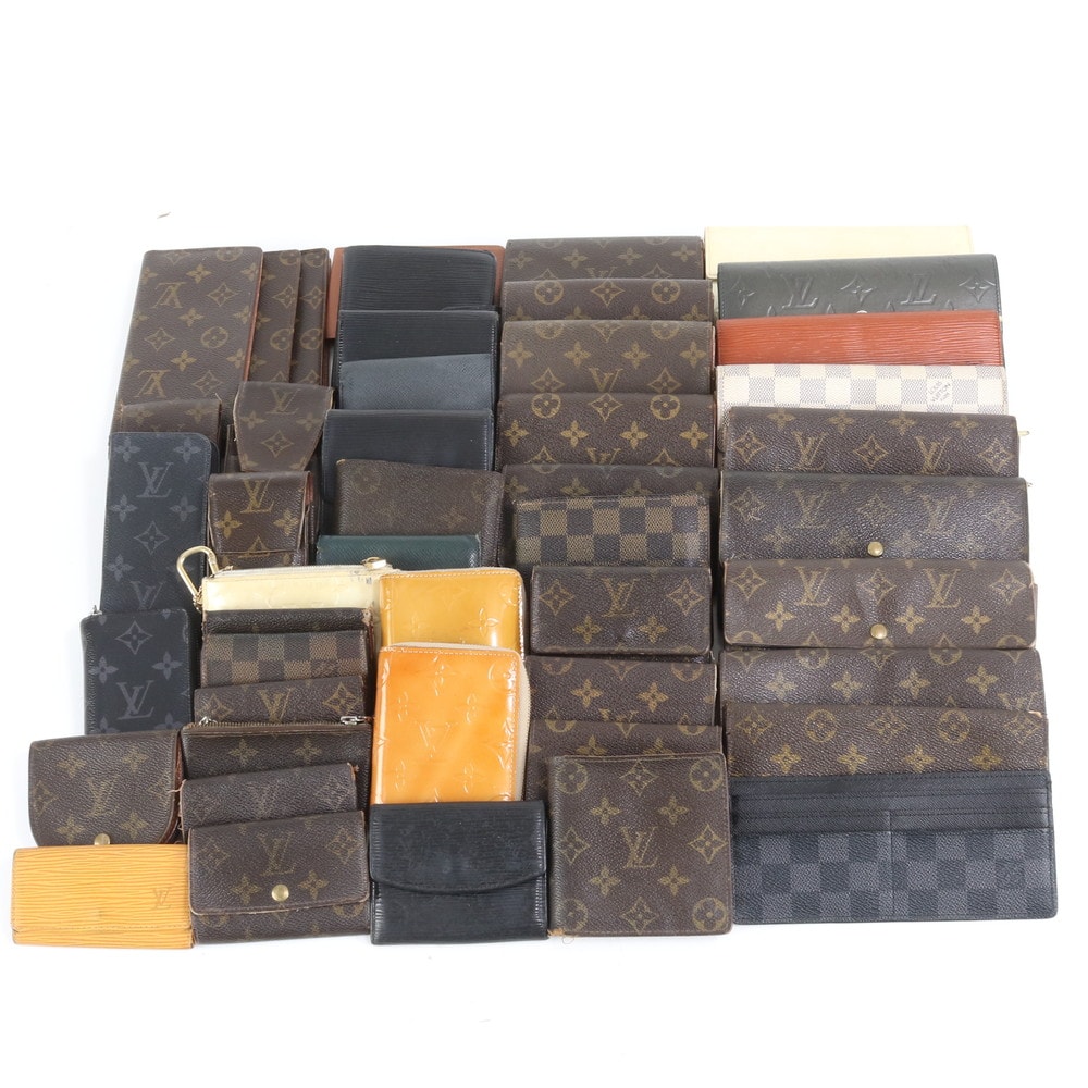 ルイヴィトン モノグラム長財布 レザー×コーティングキャンバス