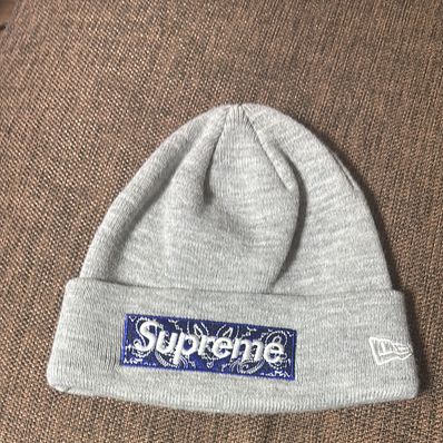 Supreme New Era® Box Logo Beanie "Grey"