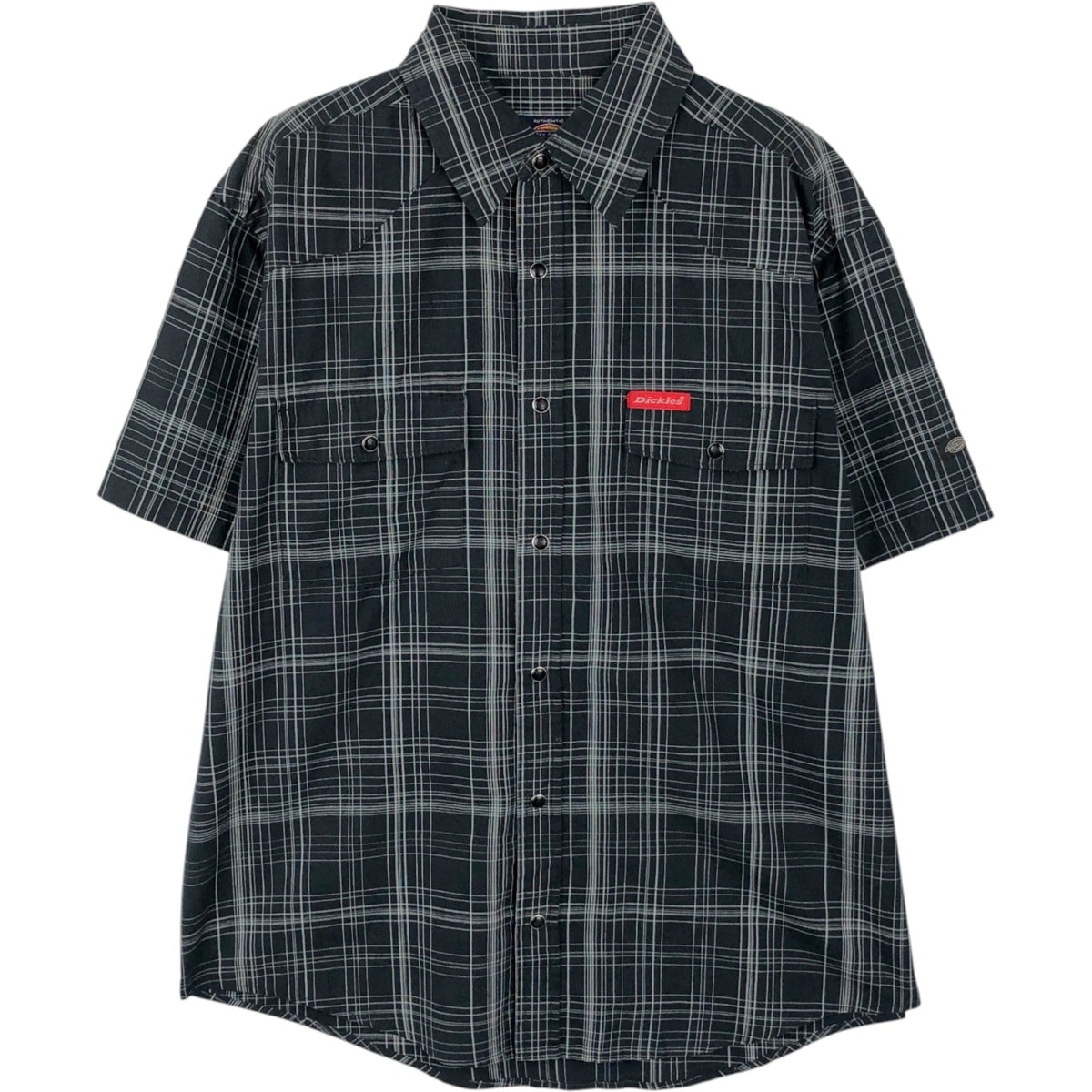 古着 ディッキーズ Dickies チェック柄 半袖 ウエスタンシャツ メンズM相当/eaa655641