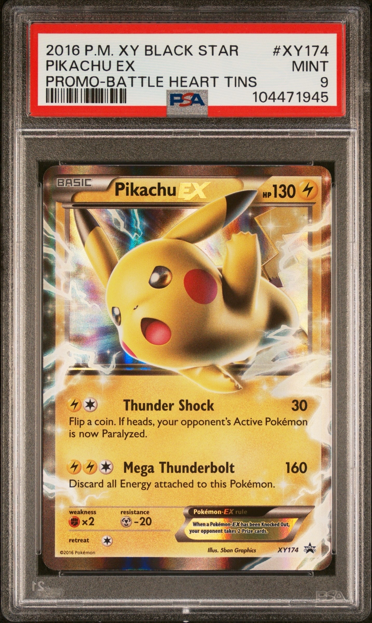 PSA9】ピカチュウEX P [XY174]【英語版】(XY「プロモーションカード
