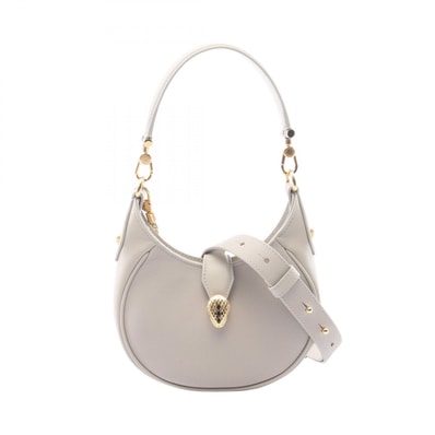 ブルガリ BVLGARI セルペンティ エリプス スモール 2WAY ショルダーバッグ バッグ レザー レディース グレー系 【中古】