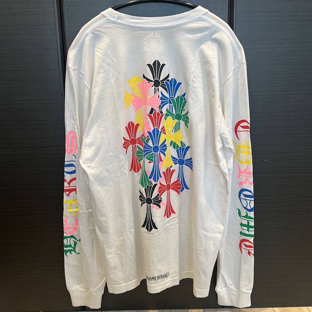 Chrome Hearts Multi Color Cemetery Cross L/S T-Shirt "White"