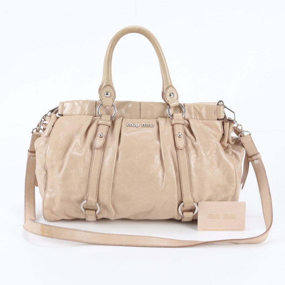 ■美品 ミュウミュウ ヴィテッロ ラックス RT0383 ショルダーバッグ