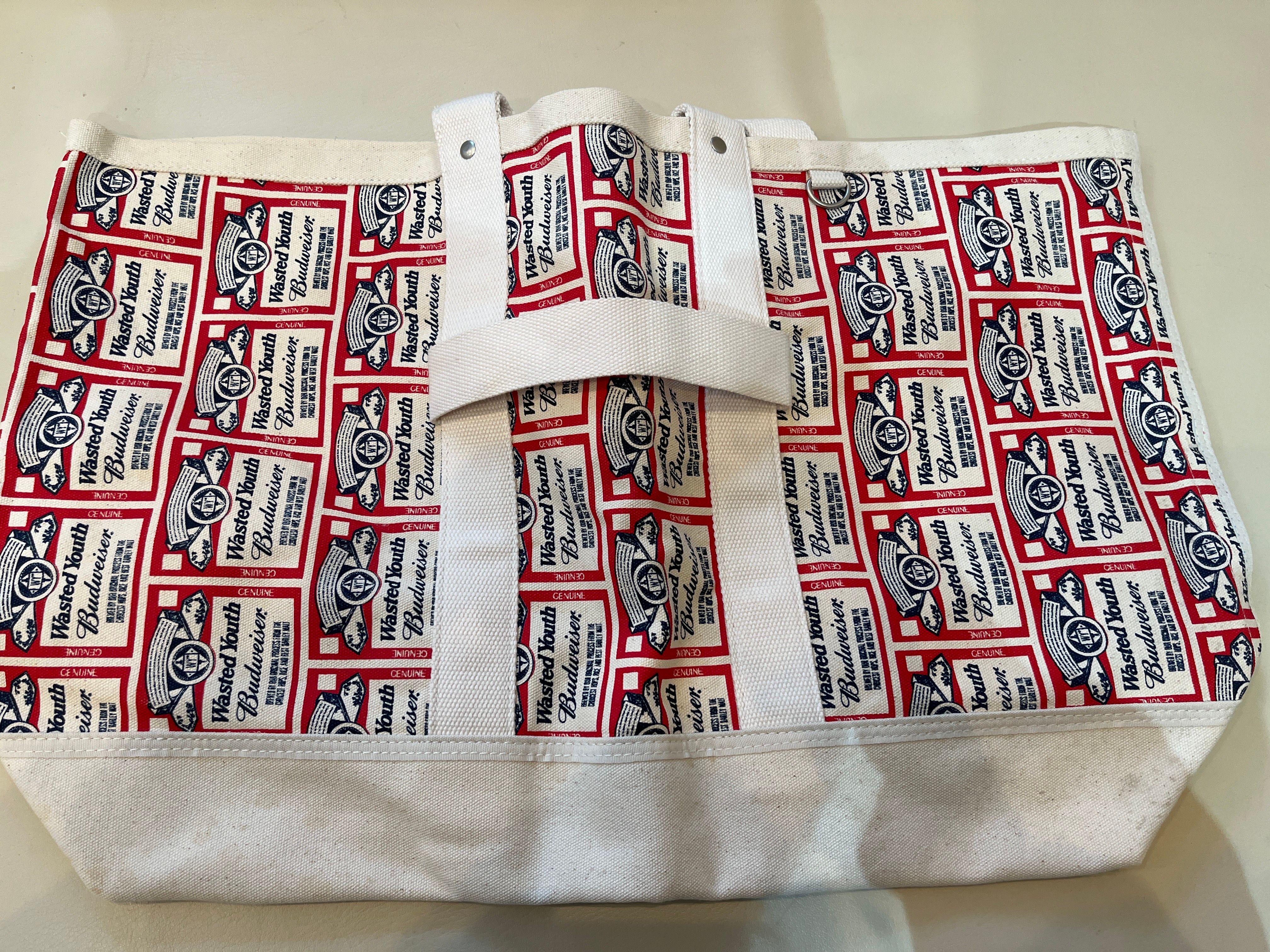 Wasted Youth x Budweiser WYxBW PATTERN PRINT TOTE BAG "White" / VERDY