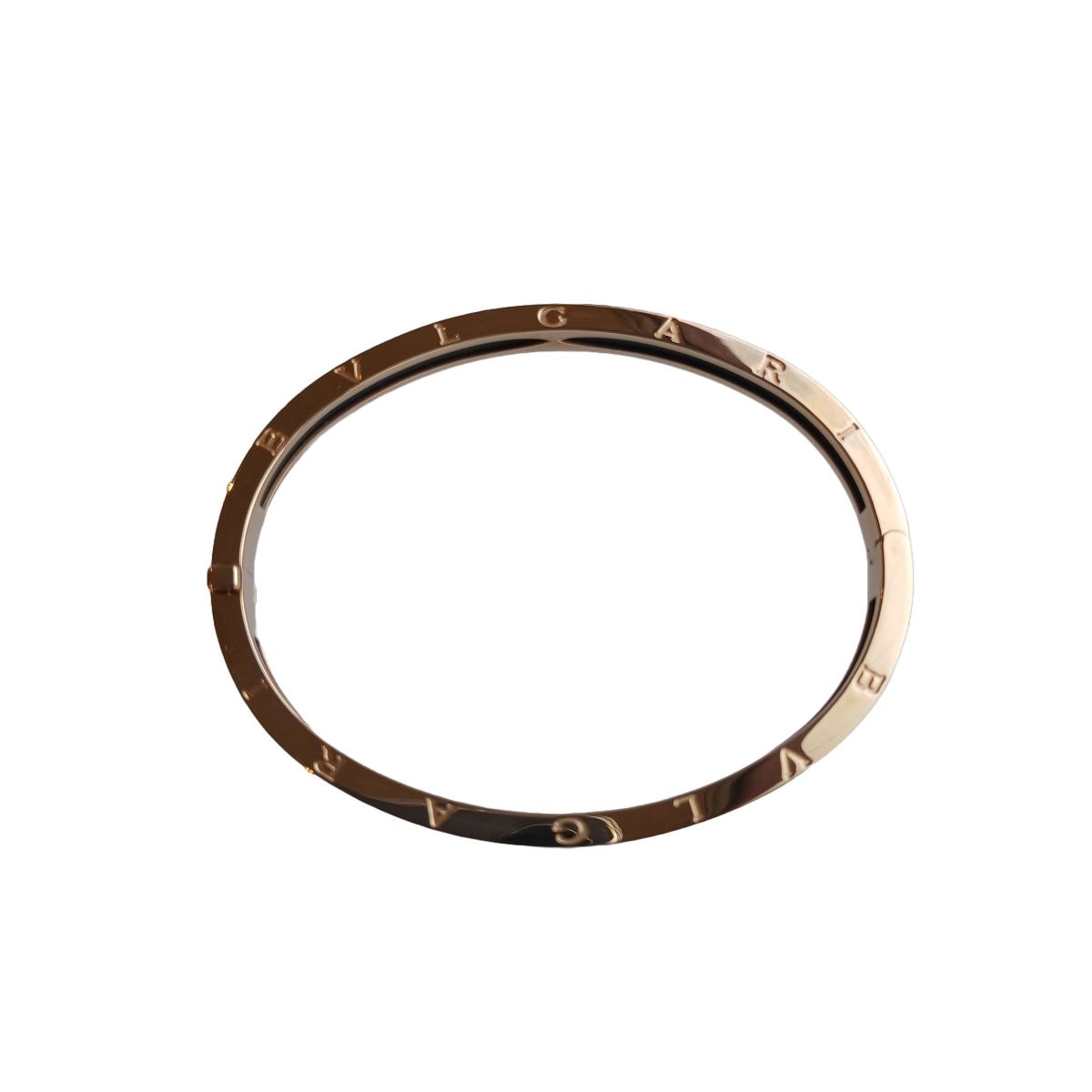BVLGARI ブルガリ B-ZERO1 バングル 750PG ブレスレット 358058 K18ピンクゴールド ブラックセラミック ゴールド  レディース【中古】