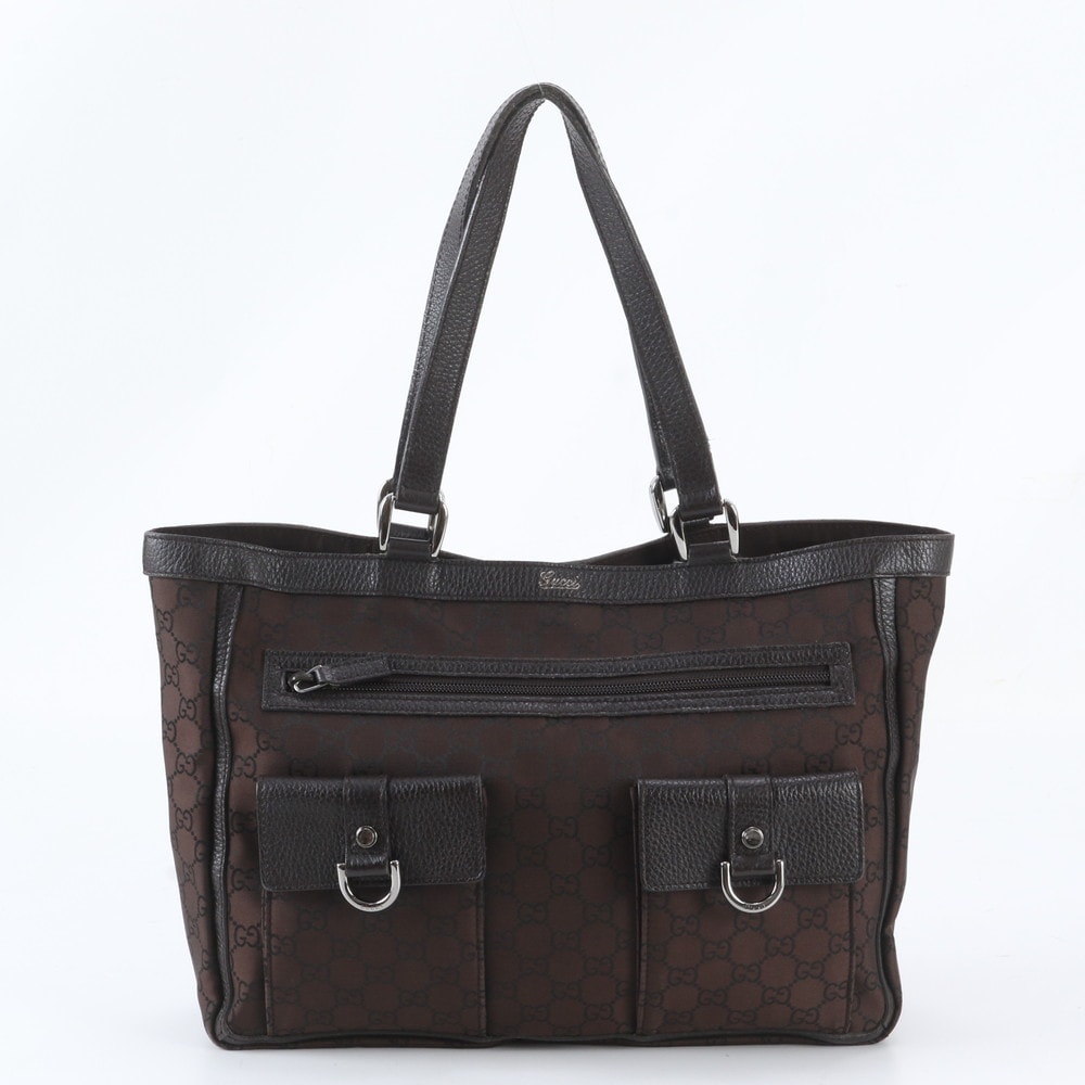 ■美品 グッチ GGナイロン アビー 268639 トート バッグ