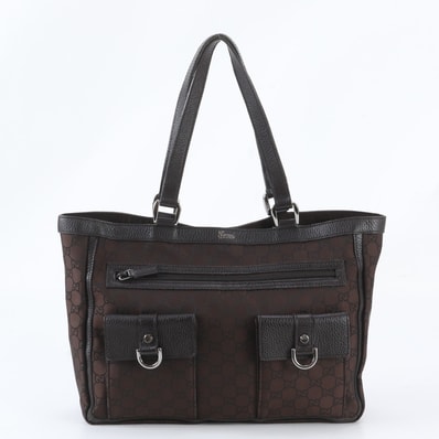 ■美品 グッチ GGナイロン アビー 268639 トート バッグ