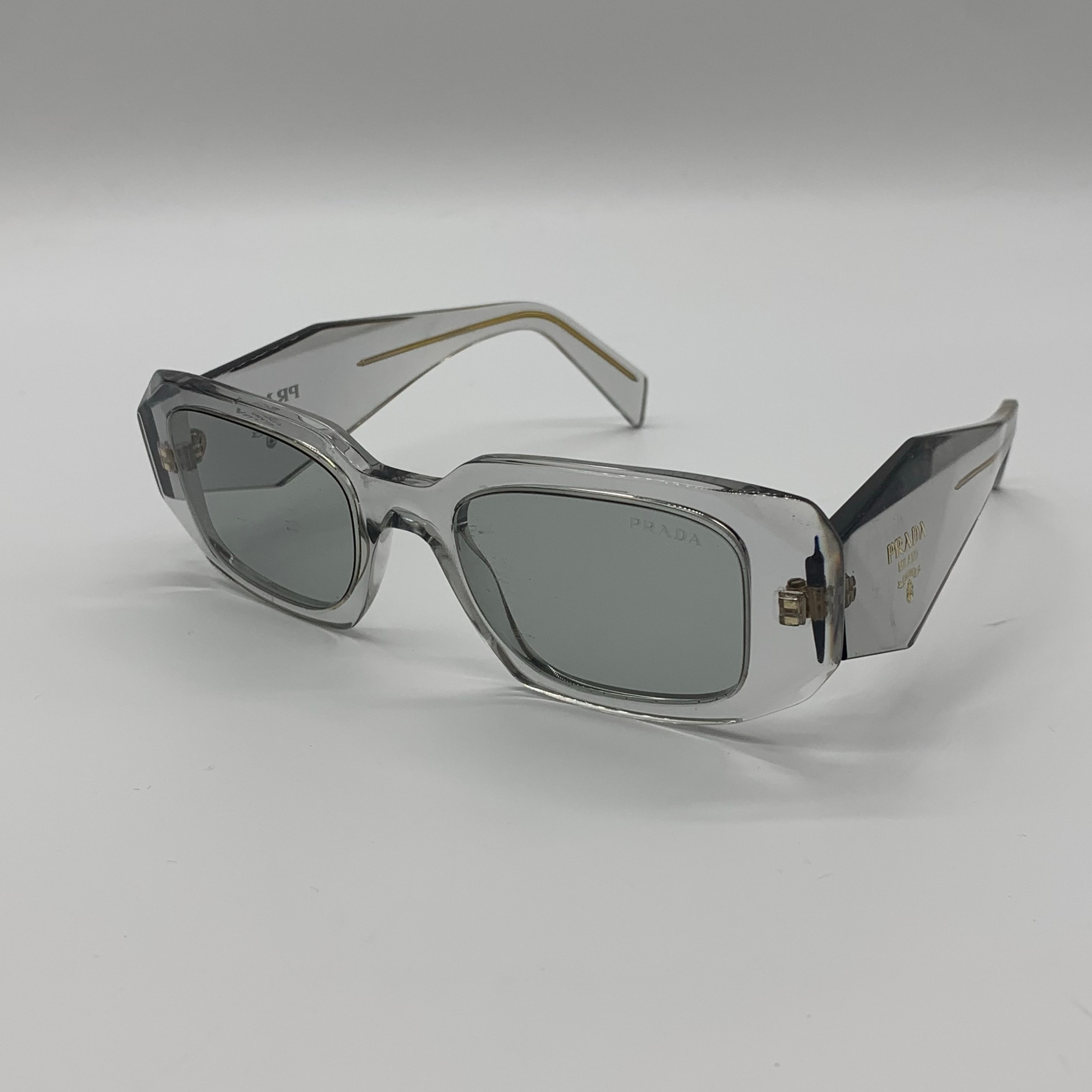 Prada PR 17WS Oval Frame Sunglasses Gray