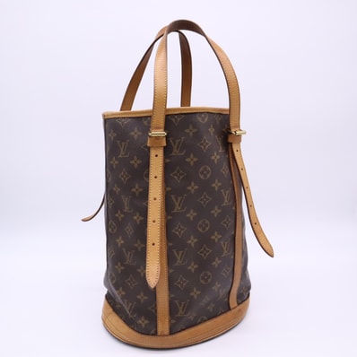 LOUIS VUITTON ルイ・ヴィトン モノグラム バケットGM M42236 ハンドバッグ ブラウン ベージュ コーティングキャンバス レザー レディース
