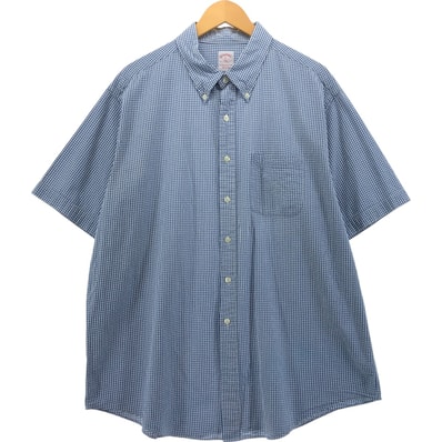 古着 ブルックスブラザーズ Brooks Brothers 346 ギンガムチェック シアサッカー 半袖 チェックシャツ/eaa553861