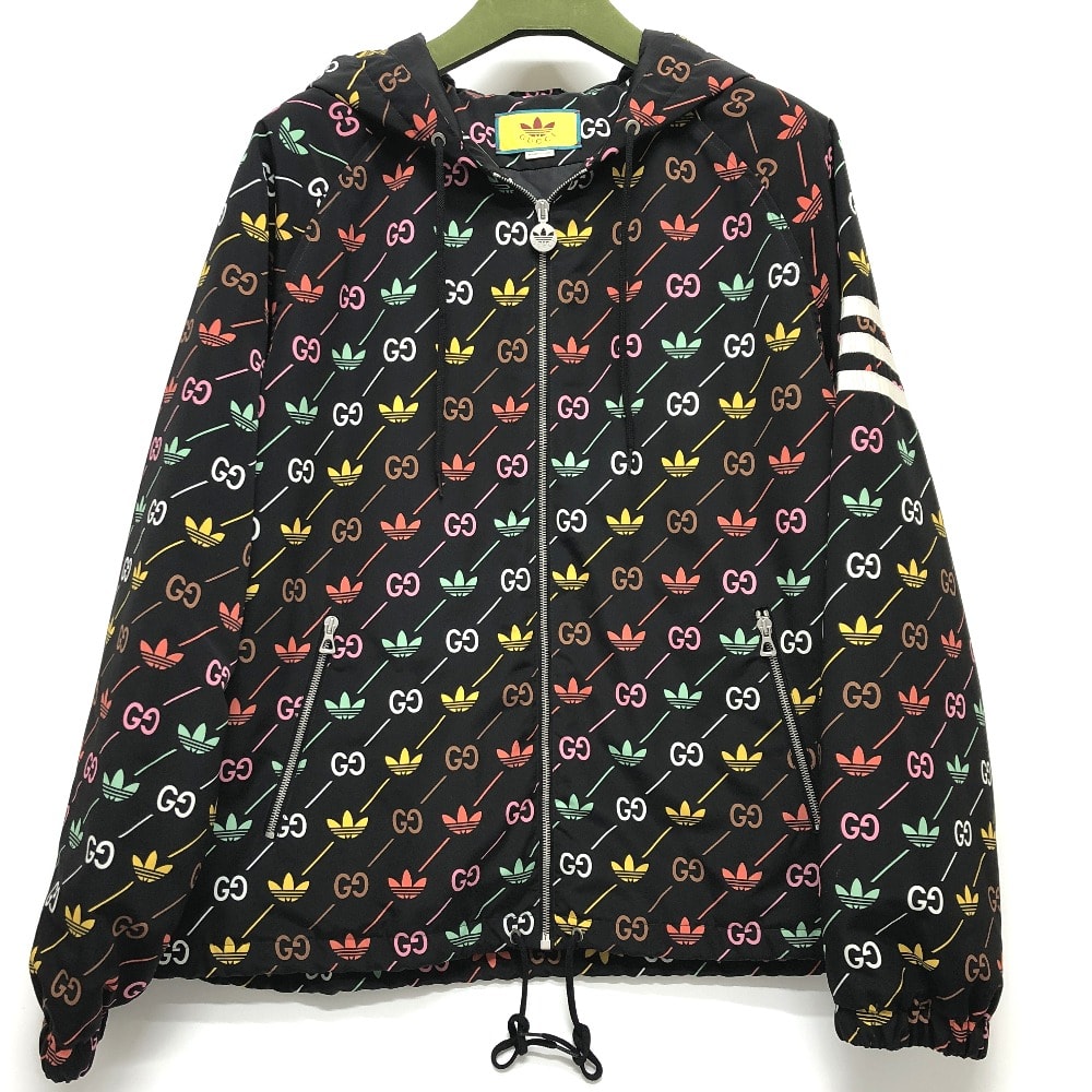 グッチ GUCCI ZALAT 722262 ロゴ 総柄 ダウン アパレル 長袖 アウター ダウンジャケット ダウン マルチカラー 美品