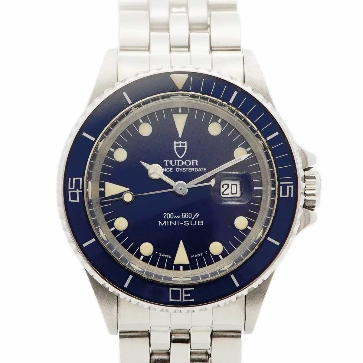 【6wdd0342】チュードル ミニサブ 73090 青文字盤【中古】腕時計 レディース