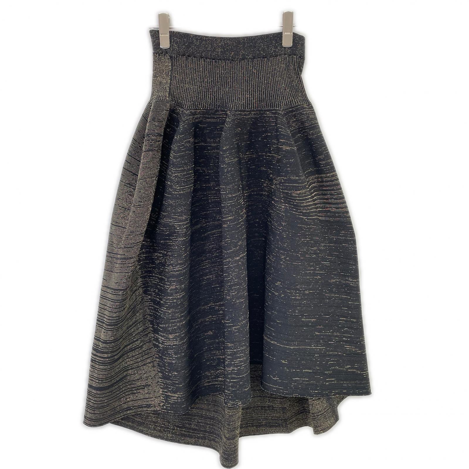 シーエフシーエル CF010KG130JM00 ブラック×ゴールド ナイロン混 POTTERY GLITTER ROUNDED HEM SKIRT 1