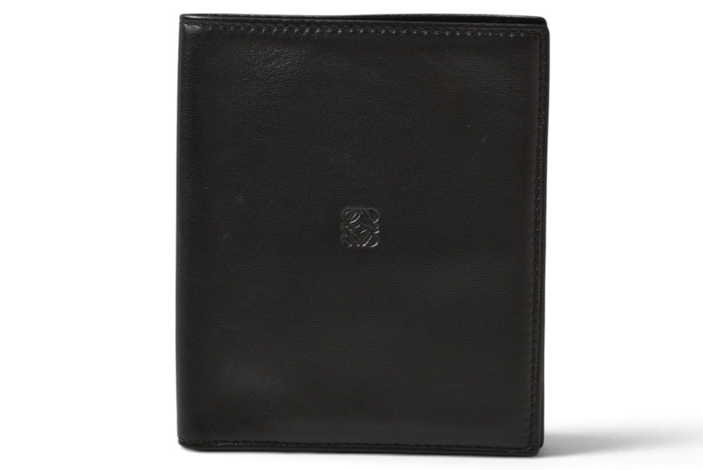 ロエベ 財布/札入れ LOEWE ヴィンテージ 二つ折り/折財布 アナグラム ブラック メンズ【中古】