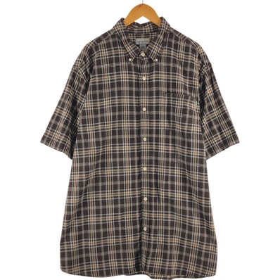 古着 カーハート Carhartt チェック柄 ボタンダウン 半袖 ワークシャツ メンズXXL相当/eaa535553