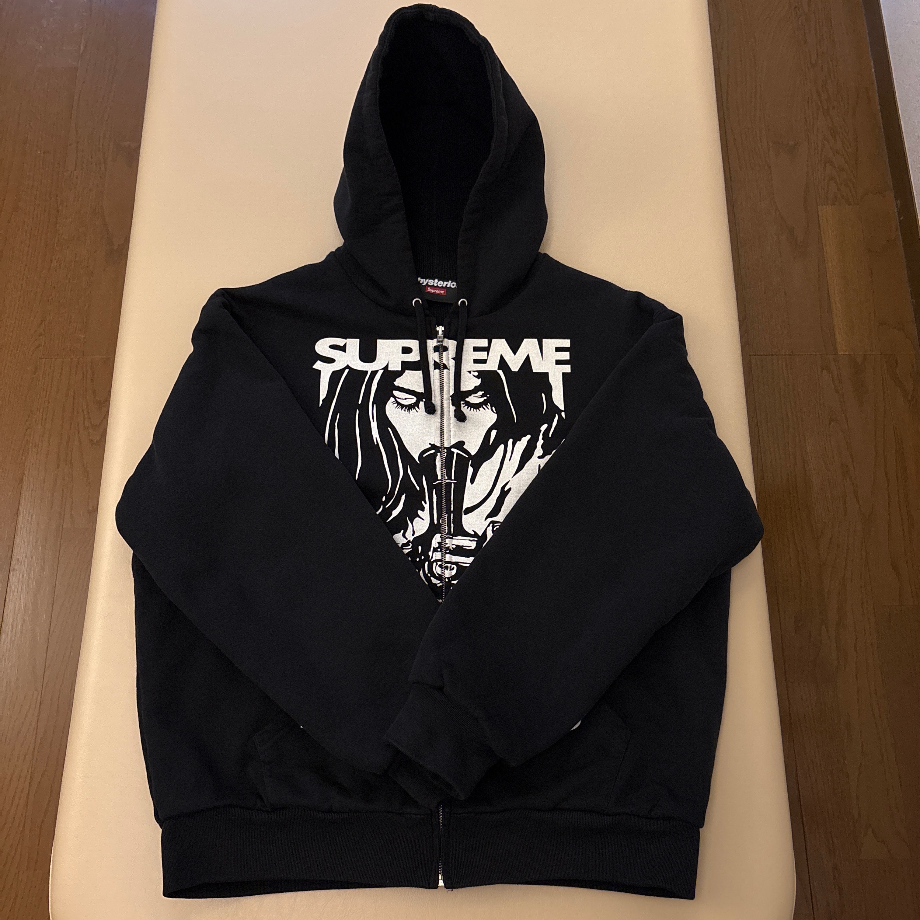 Supreme x HYSTERIC GLAMOUR Thermal Lined Zip Up Hooded Sweatshirt "Black"