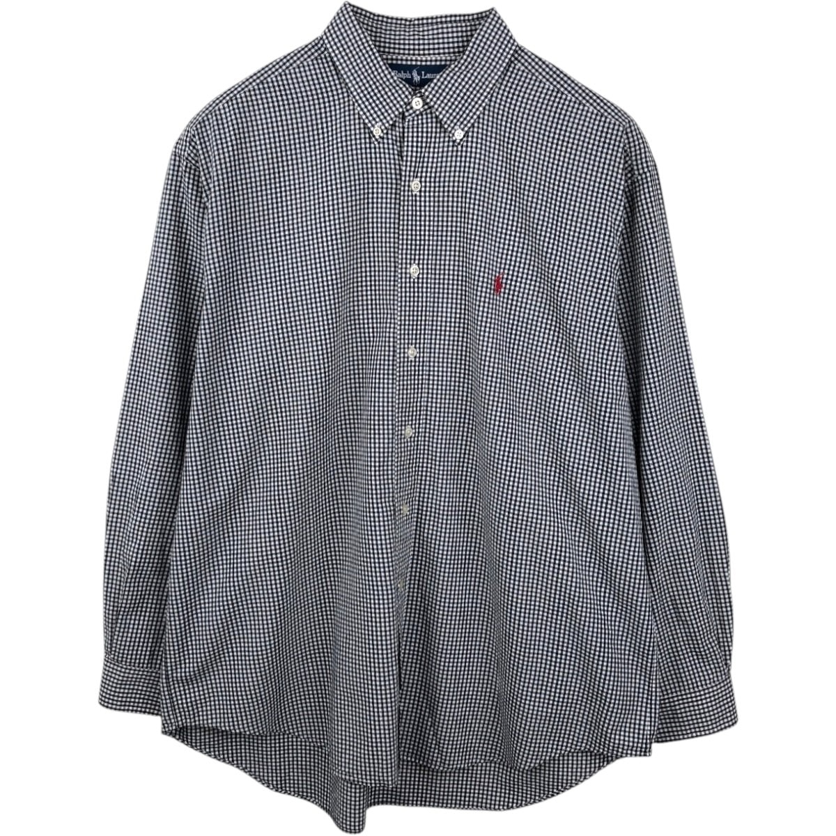古着 ラルフローレン Ralph Lauren BLAKE ギンガムチェック 長袖 ボタンダウンチェックシャツ メンズXL相当/eaa642833