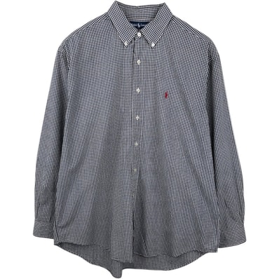 古着 ラルフローレン Ralph Lauren BLAKE ギンガムチェック 長袖 ボタンダウンチェックシャツ メンズXL相当/eaa642833