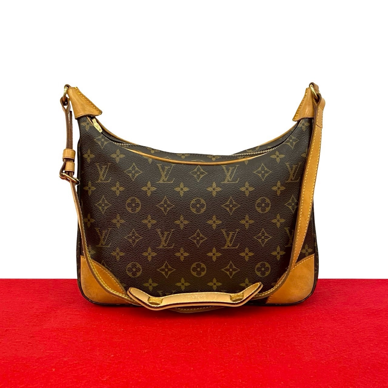 LOUIS VUITTON ルイヴィトン ブローニュ モノグラム レザー PVC ショルダーバッグ ブラウン
29383