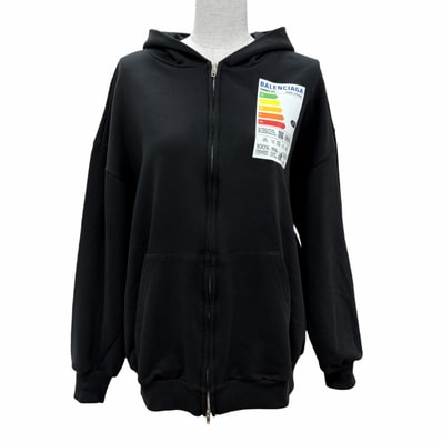 極美品 バレンシアガ パーカー ブラック レディース XS 744454