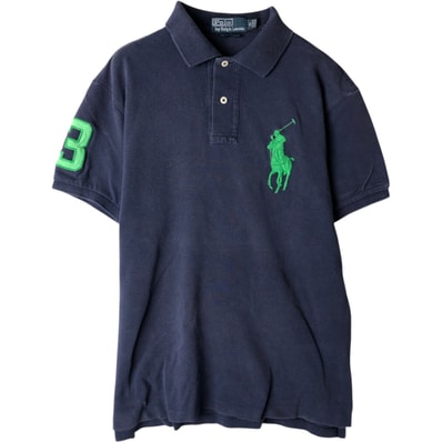 古着 ラルフローレン Ralph Lauren POLO by Ralph Lauren SLIM FIT ビッグポニー 半袖 ポロシャツ メンズM相当/eaa633486