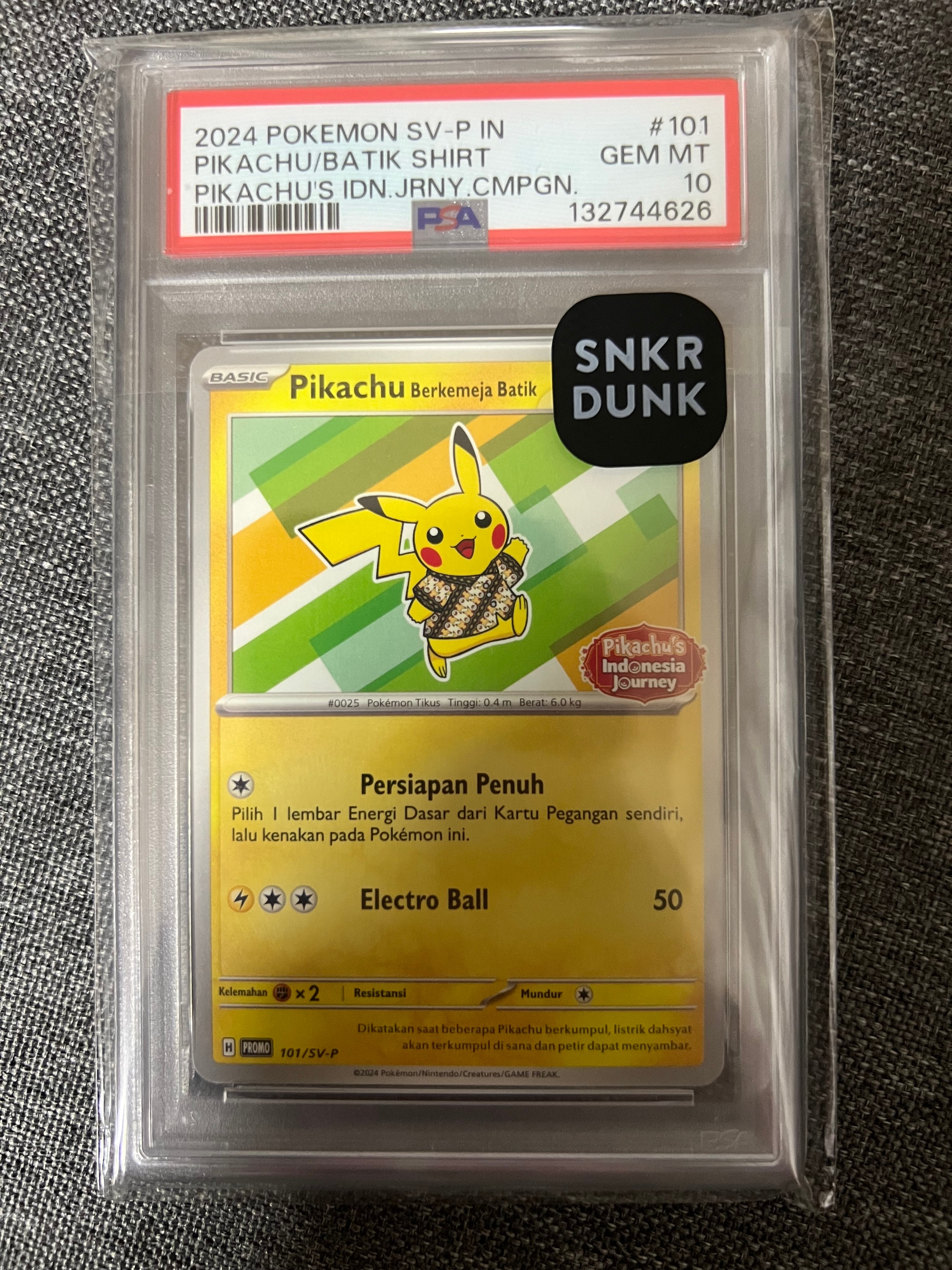 PSA10】バティックシャツを着たピカチュウ (ピカチュウ柄) P [SV-P 101