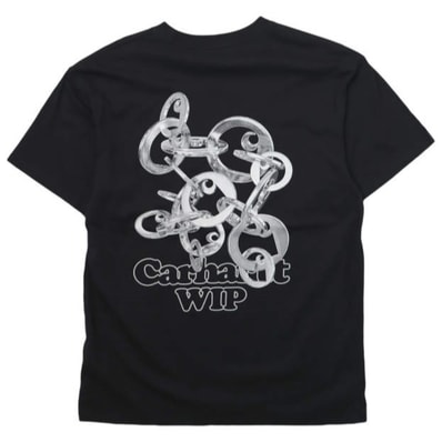 carhartt WIP カーハート ワークインプログレス S/S LINKED CHARMS T-SHIRT ショートスリーブ リンクドチャームスTシャツ I034410 M Black 半袖 トップス g28393