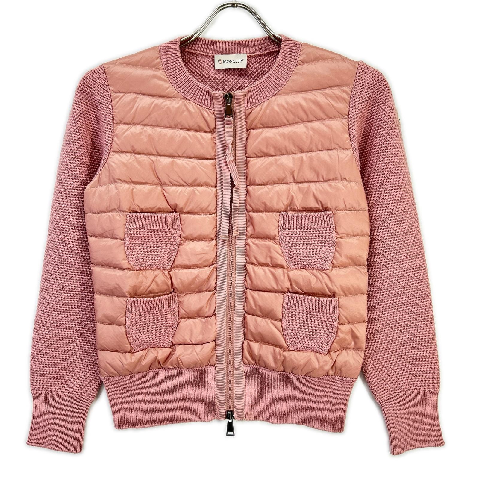 モンクレール 17年製 ピンク MAGLONE TRICOT ALLA COREANA XS