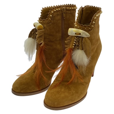 クリスチャンルブタン Christian Louboutin ブーツ ブーツ 靴 スウェード レディース ブラウン系 【中古】