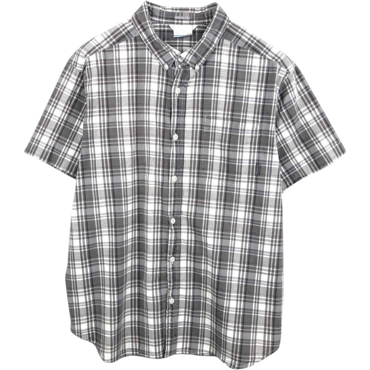 古着 コロンビア Columbia Regular fit 半袖 ボタンダウン チェックシャツ メンズXL相当/eaa670666