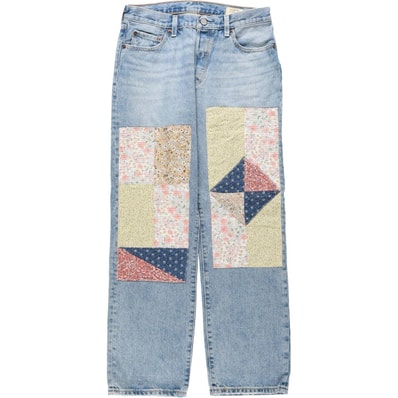 古着 リーバイス Levi's 501 R '90S パッチワーク ストレートデニムパンツ レディースXL(w31)相当/eaa675016