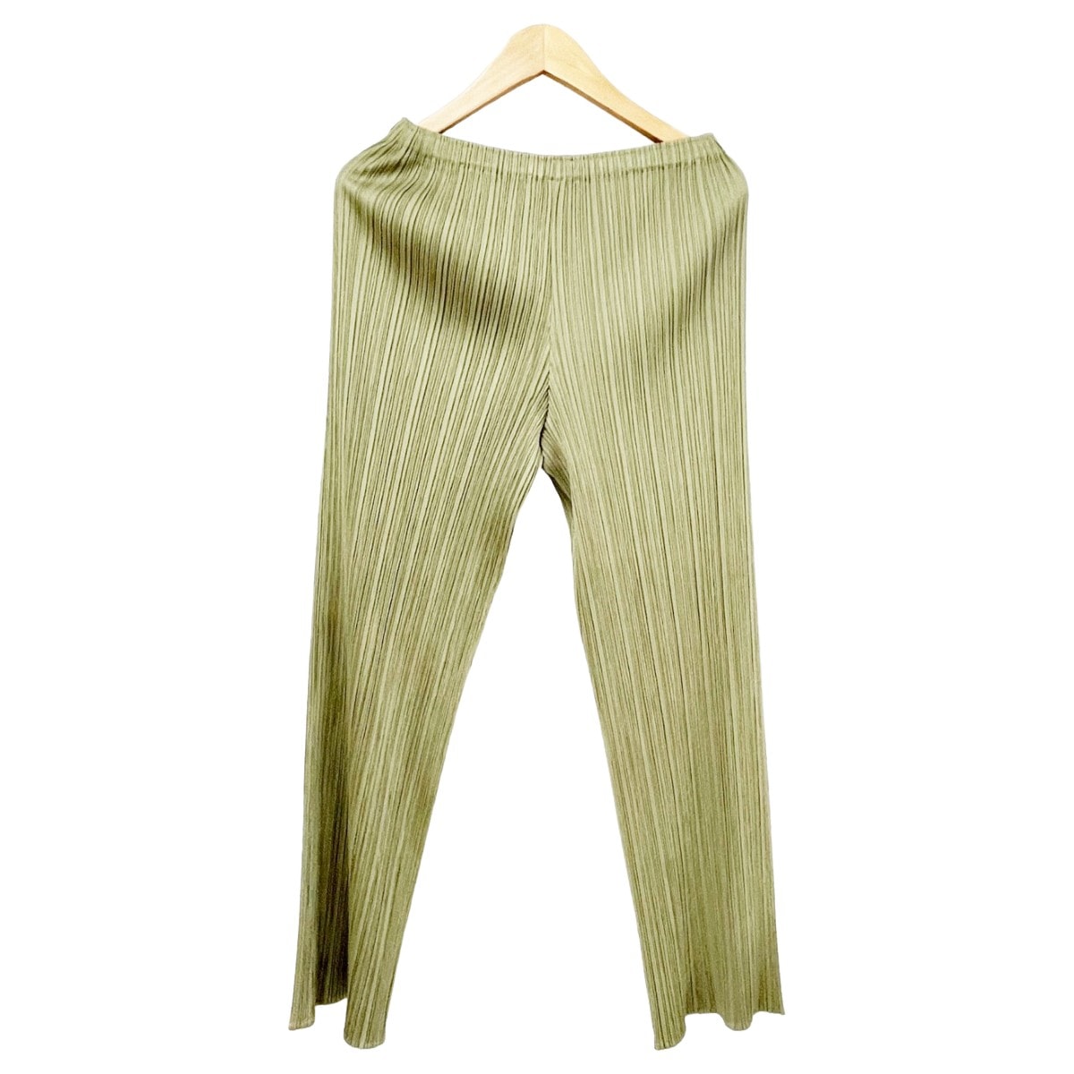 ◆◆PLEATS PLEASE ISSEY MIYAKE イッセイミヤケ パンツ size2 無地 PP31-JF504 グリーン