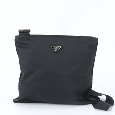 ■極美品 プラダ テスート ナイロントライアングルロゴショルダーバッグ