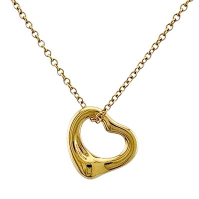 ティファニー オープンハート ネックレス 18金 K18イエローゴールド レディース TIFFANY&Co. 中古