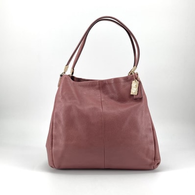 COACH(コーチ) マディソン レザー スモール フィービー トートバッグ レッド