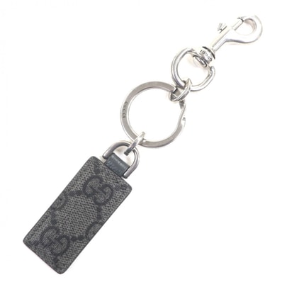 極美品 グッチ キーホルダー グレー シルバー メンズ 794061