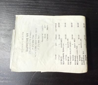 Supreme x MM6 Maison Margiela Receipt Wallet "White"