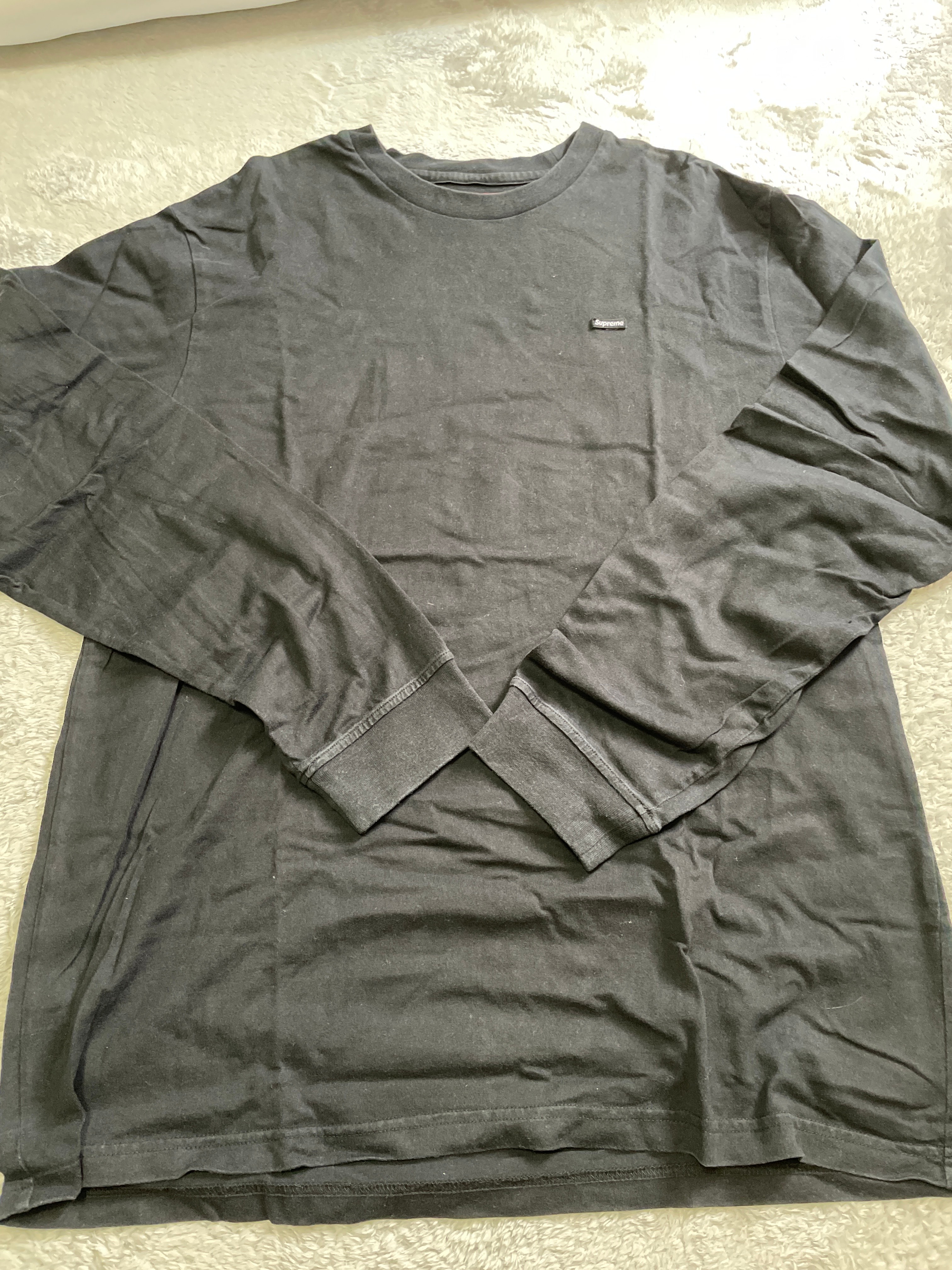 Supreme Small Box L/S Tee "Black"(23SS)