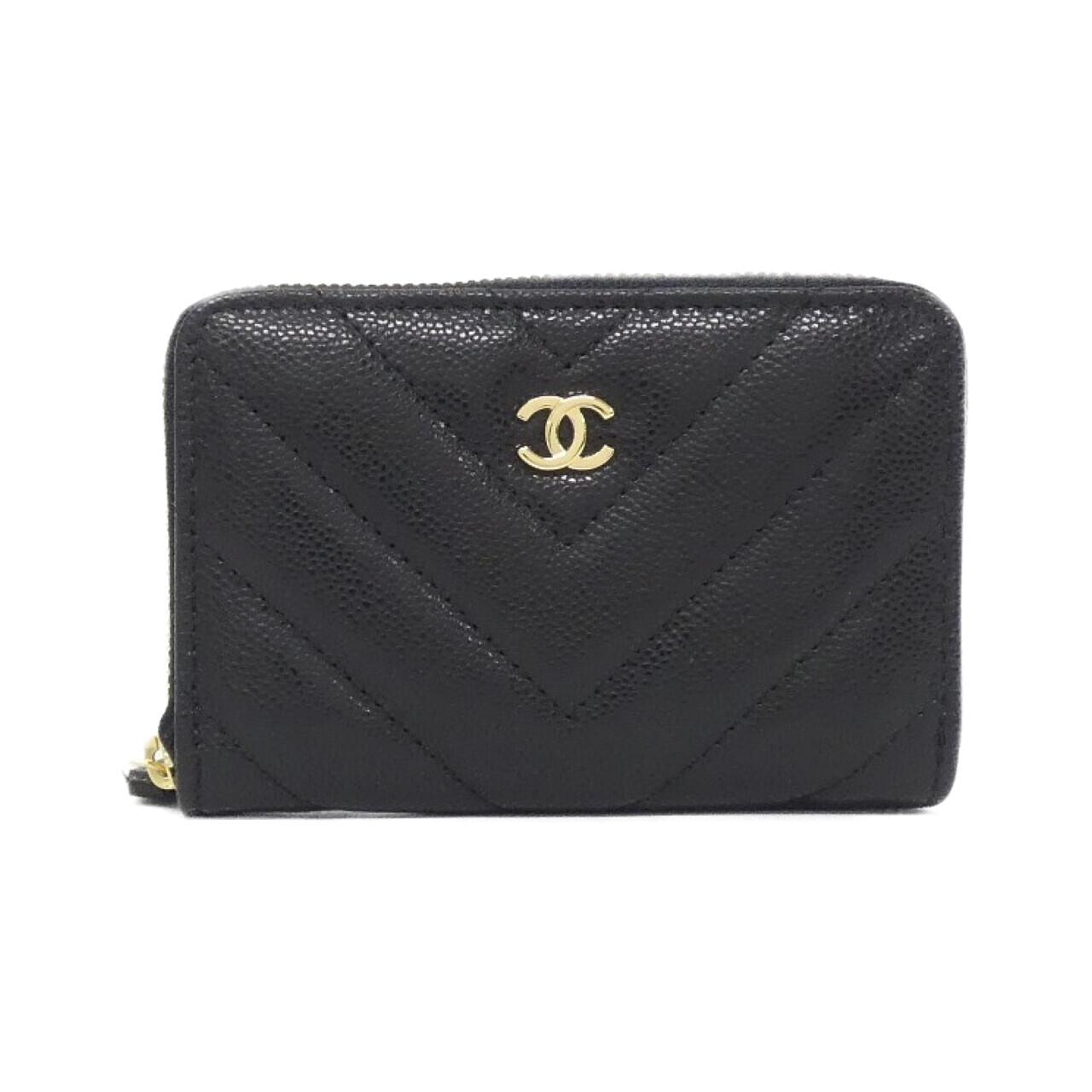 CHANEL ♡ クロコ型押 カードケース 新コレクション 貴重 黒 財布 A (未使用に近い)】CHANEL ♡ クロコ型押 カードコインケース 新