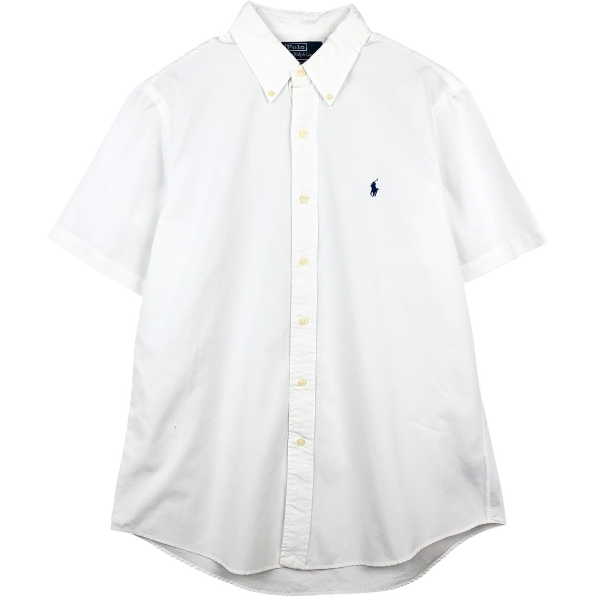 古着 ラルフローレン Ralph Lauren POLO by Ralph Lauren CUSTOM FIT 半袖 ボタンダウンシャツ メンズL相当/eaa668653