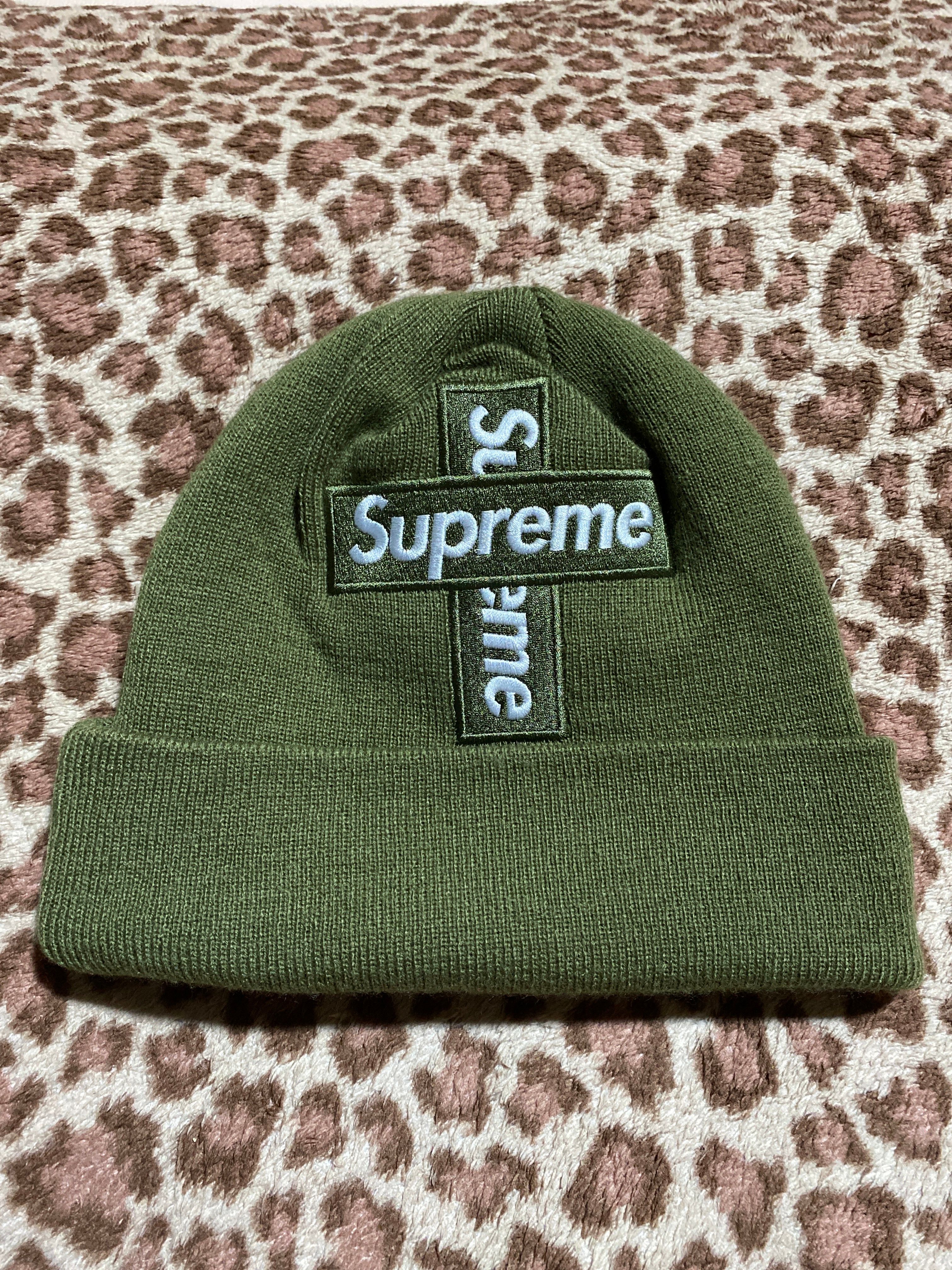 Supreme New Era® Cross Box Logo Beanie "Light Olive"