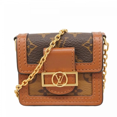 【6dc3459-k】ルイヴィトン ショルダーバッグ モノグラム・リバース マイクロドーフィーヌ M80250 ブラウン【中古】レディース