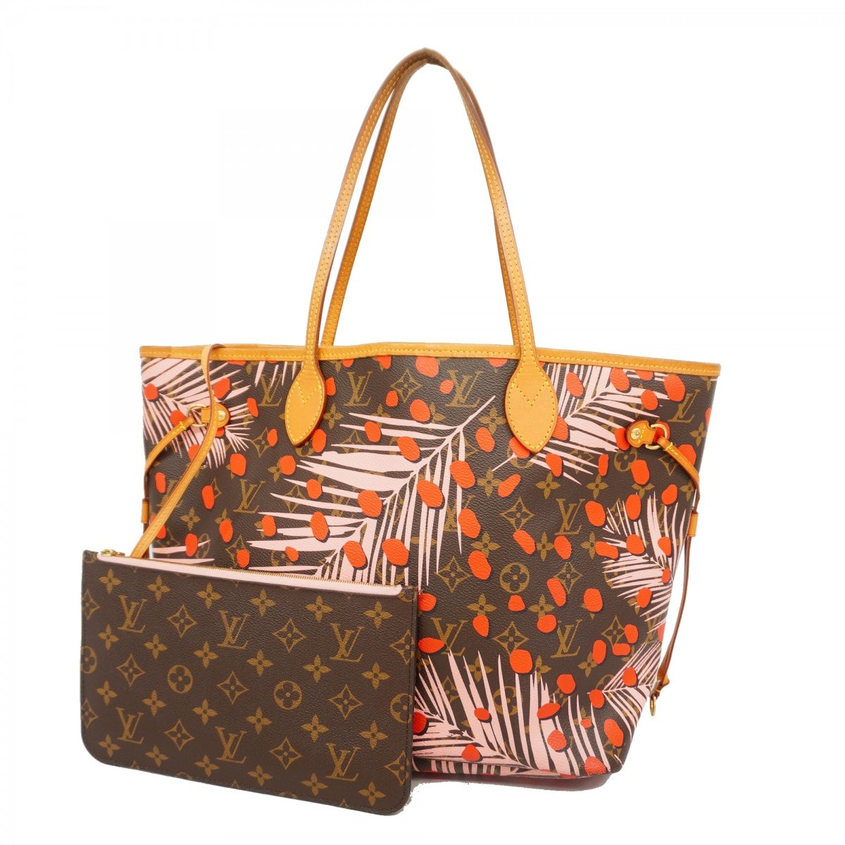 【6ce6280】ルイヴィトン トートバッグ ジャングルドット ネヴァーフルMM M41979 シュガーピンクポピー【中古】レディース