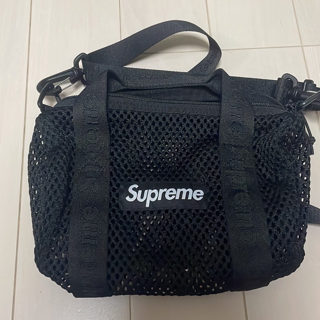 Supreme Mesh Mini Duffle Bag "Black" (23SS)