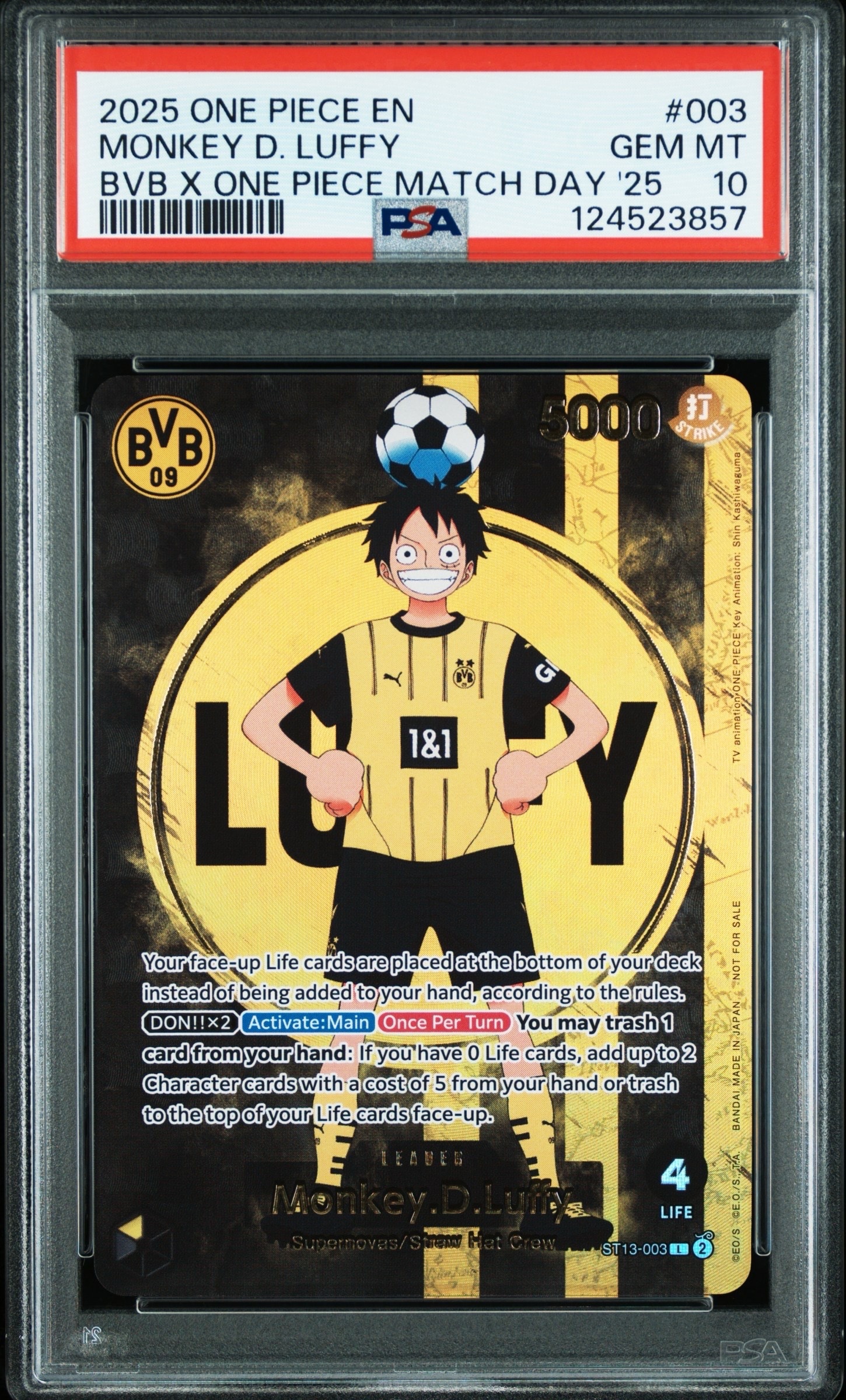 モンキー・D・ルフィ L [ST13-003]【英語版】(プロモーションカード「ボルシアドルトムント × ONE PIECE マッチデー 2025」)