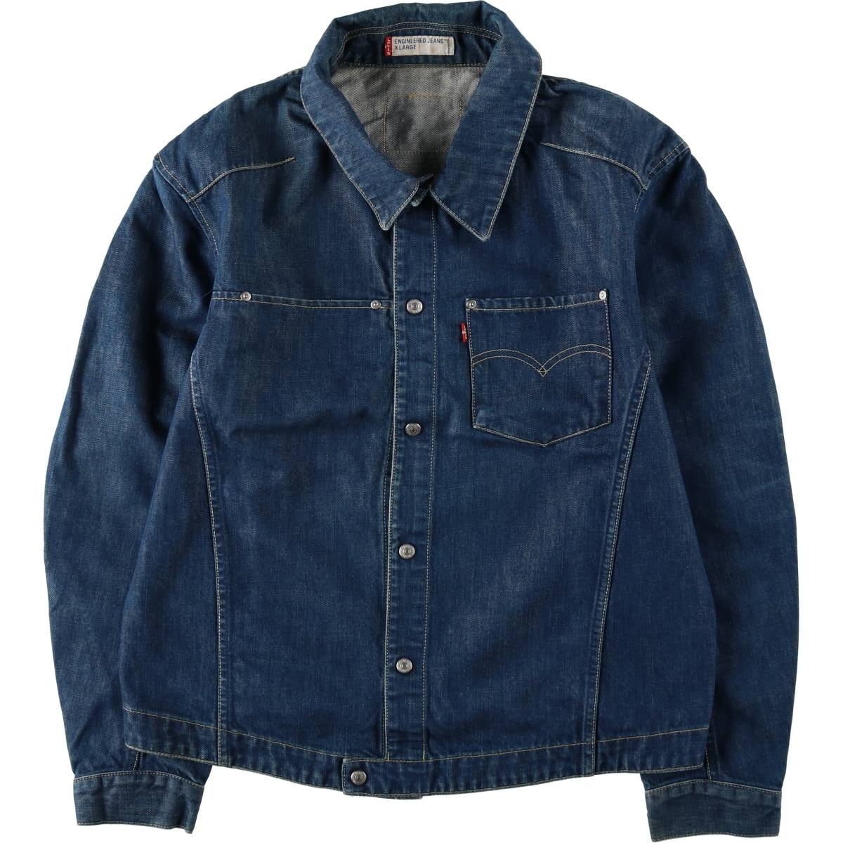 古着 00年代 リーバイス Levi's ENGINEERED エンジニアード ユーロモデル 70100-0843 デニムジャケット メンズXL相当/eaa632510