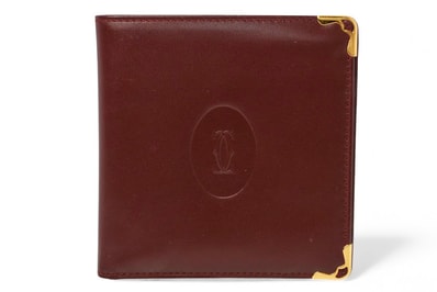 Cartier 6-Credit Card Wallet, Must de Cartier "Burgundy"