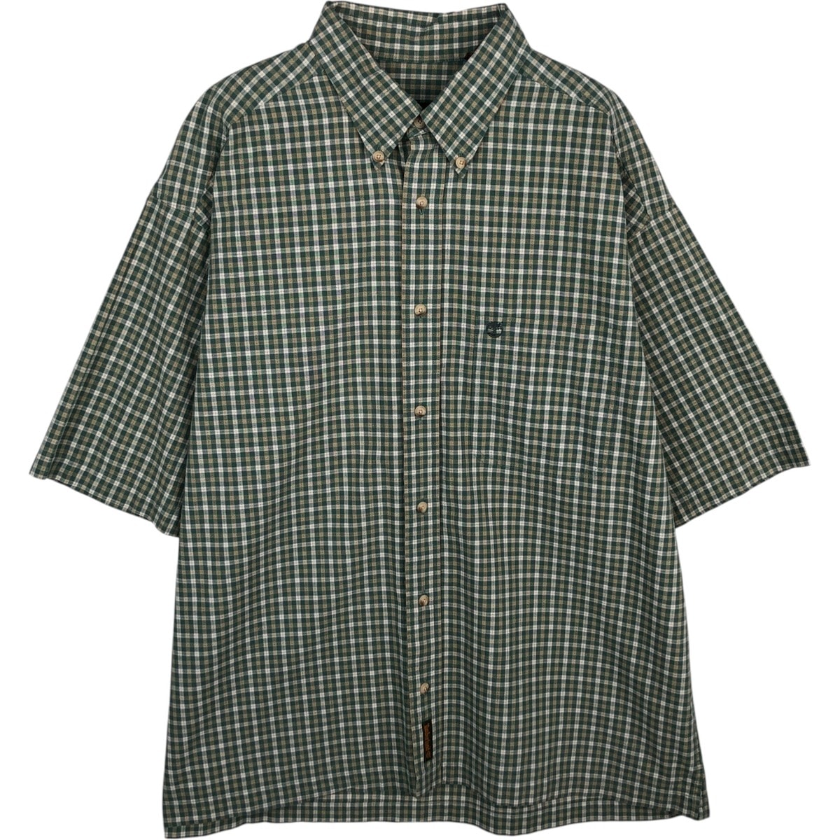 古着 90~00年代 ティンバーランド Timberland 半袖 ボタンダウン チェックシャツ ボックスシャツ メンズL相当 ヴィンテージ/eaa625500