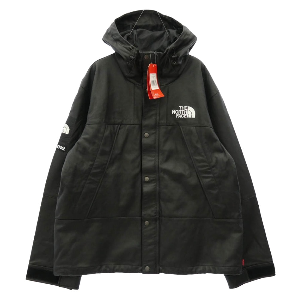 Supreme シュプリーム レザージャケット 18AW NF0A3VJ8 × THE NORTH FACE ノースフェイス Leather Mountain Jacket レザー マウンテン ジャケット ブラック系 XL【新古品】【未使用】【中古】