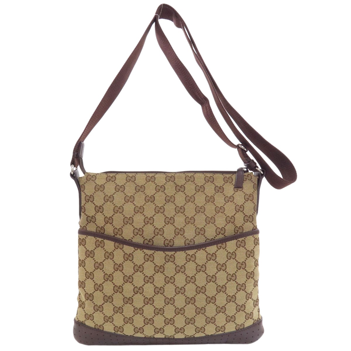 GUCCI グッチ 145857 GG ショルダーバッグ キャンバス レディース [中古]